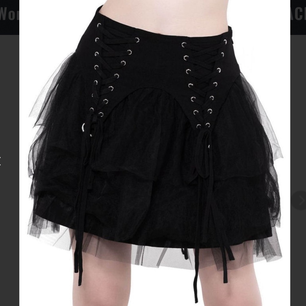 Killstar Doom Doll Black Mini Skirt XXL